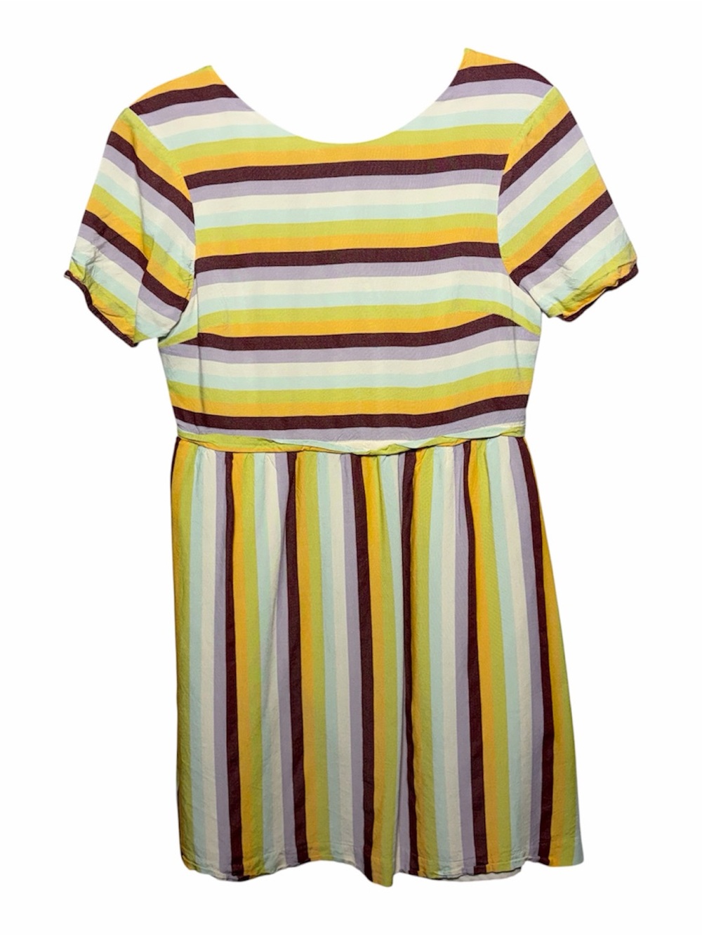 Madewell Striped Scoop-Back Dress